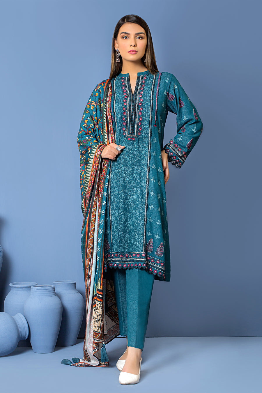 LSM Embroidered Kurti & Embroidered Trousers 2019 Collection