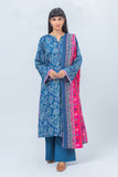 Beechtree Teal Waters-Printed-3P-Cotton Satin Winter Collection Online Shopping