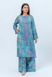 Beechtree Dusty Turquoise-Printed-2P-Linen Winter Collection Online Shopping