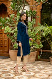 Dhanak DA-1871 Turquoise Blue Velvet Enchante Vol 1 Online Shopping