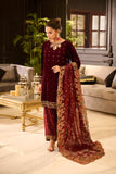 Dhanak DL-0281 Maroon 3pcs Velvet Vol 2 Online Shopping