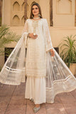 D-08 Floral White Maryams Chiffon Collection 2021