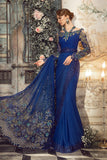 Maria B Cobalt Blue BD-2704 Wedding Collection Online Shopping