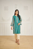 Dhanak DA 1589 Green Embroidered Kurta Eid Edits 2022 Online Shopping