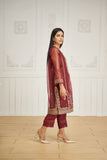 Dhanak DA 1590 Maroon Embroidered Kurta Eid Edits 2022 Online Shopping