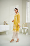 Dhanak DA 1597 Yellow Embroidered Kurta Eid Edits 2022 Online Shopping