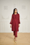 Dhanak DA 1599 Maroon Embroidered Kurta Eid Edits 2022 Online Shopping