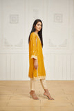 Dhanak DA 1602 Mustard Embroidered Kurta Eid Edits 2022 Online Shopping