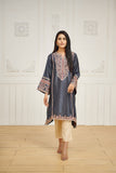 Dhanak DA 1612 Grey Embroidered Kurta Eid Edits 2022 Online Shopping