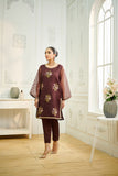 Dhanak DA 1621 Maroon Embroidered Kurta Eid Edits 2022 Online Shopping