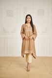 Dhanak DA 1625 Beige Embroidered Kurta Eid Edits 2022 Online Shopping