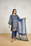 Dhanak DA 2032 Blue Embroidered With Dupatta Eid Edits 2022 Online Shopping