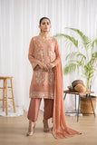 Dhanak DA-2046 Rust Embroidered Kurta With Dupatta Casual Cotton Prets 2022 Online Shopping
