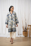 Dhanak DC-0417 Blue Embroidered Kurta Casual Cotton Prets 2022 Online Shopping