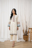 Dhanak DC-0419 Offwhite Embroidered Kurta Casual Cotton Prets 2022 Online Shopping