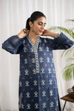 Dhanak DC-0432 Blue Embroidered Kurta Casual Cotton Prets 2022 Online Shopping