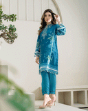 Dhanak DC-2273 Turquoise Blue Soie Luxury Silk Tunics Online Shopping