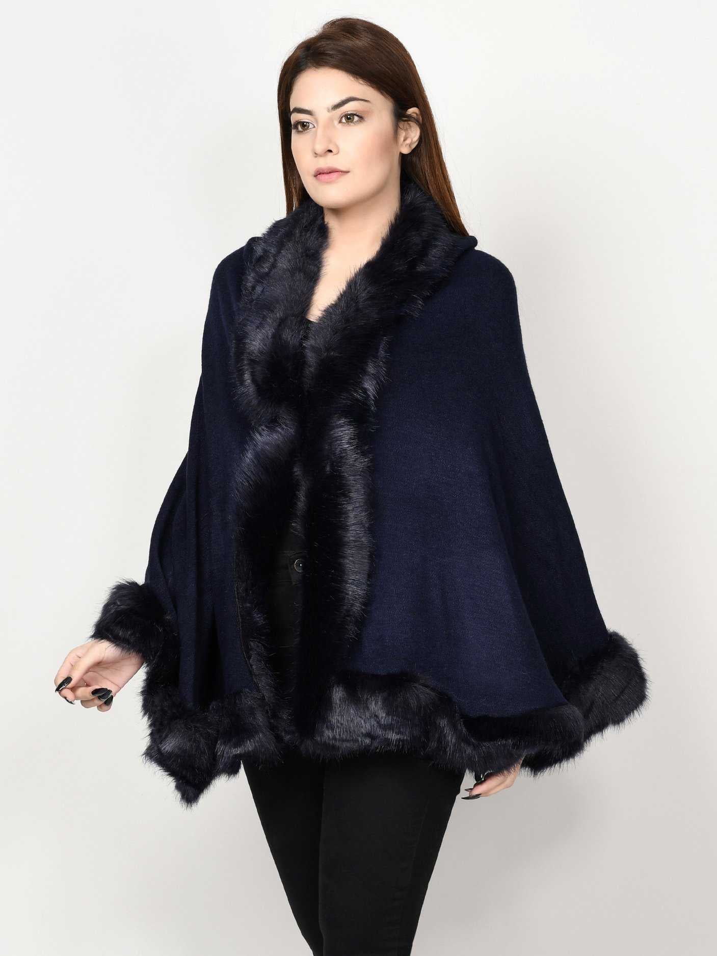 Limelight Fur Cape Shawl CPS85-FRE-BLU 2019 Limelight Sale 2020