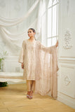 Dhanak DL 0193 Beige 3pcs Eid Edits 2022 Online Shopping