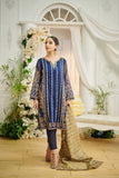Dhanak DL 0195 Blue 3pcs Eid Edits 2022 Online Shopping