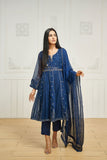Dhanak DL 0192 Navy Blue 3pcs Eid Edits 2022 Online Shopping