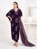 Lime Light 3 Piece Velvet Suit-Embroidered Winter Collection Online Shopping