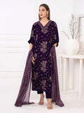 Lime Light 3 Piece Velvet Suit-Embroidered Winter Collection Online Shopping