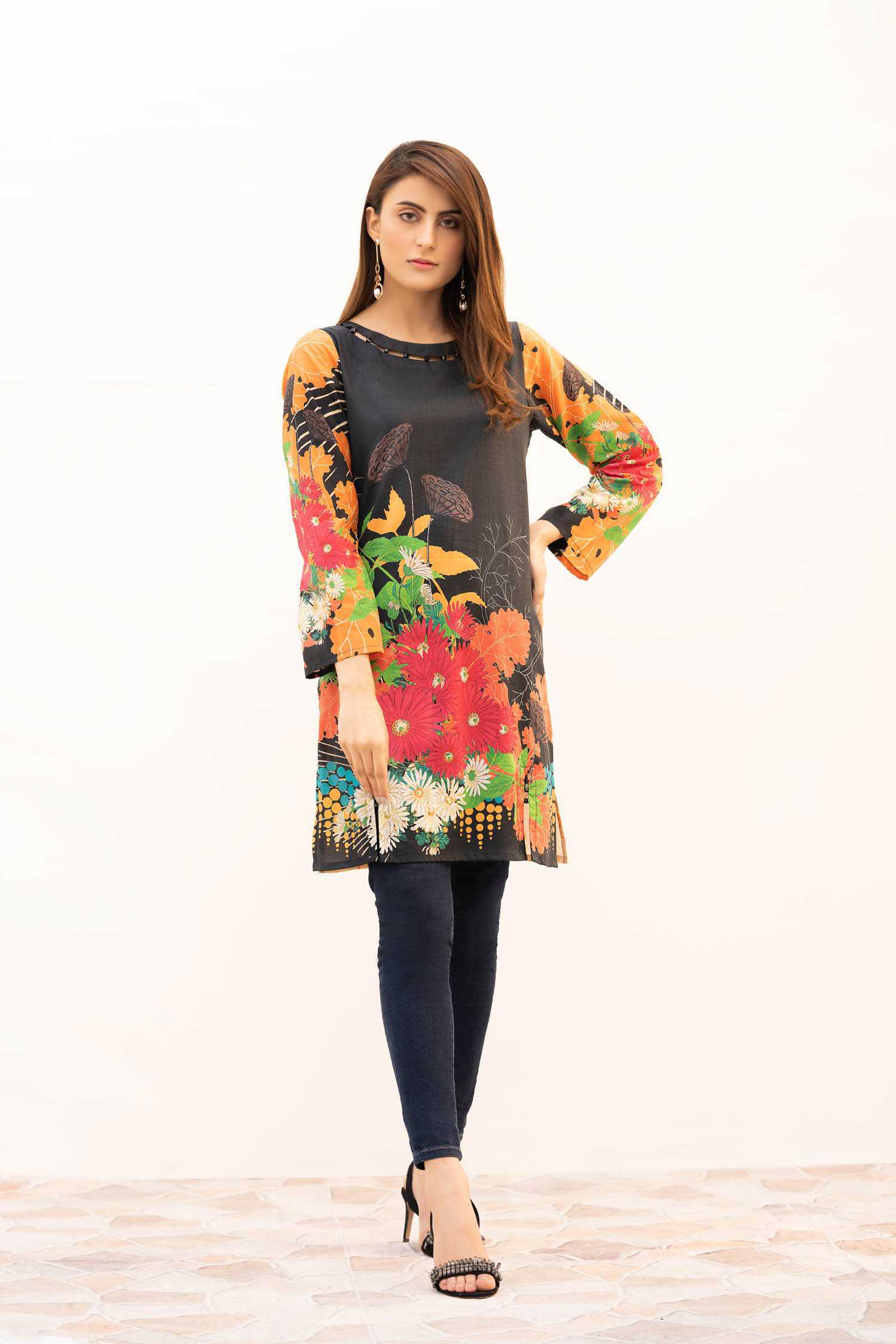 Adans Libas Lycus Digital Printed Stitched Lawn Kurti 2,021