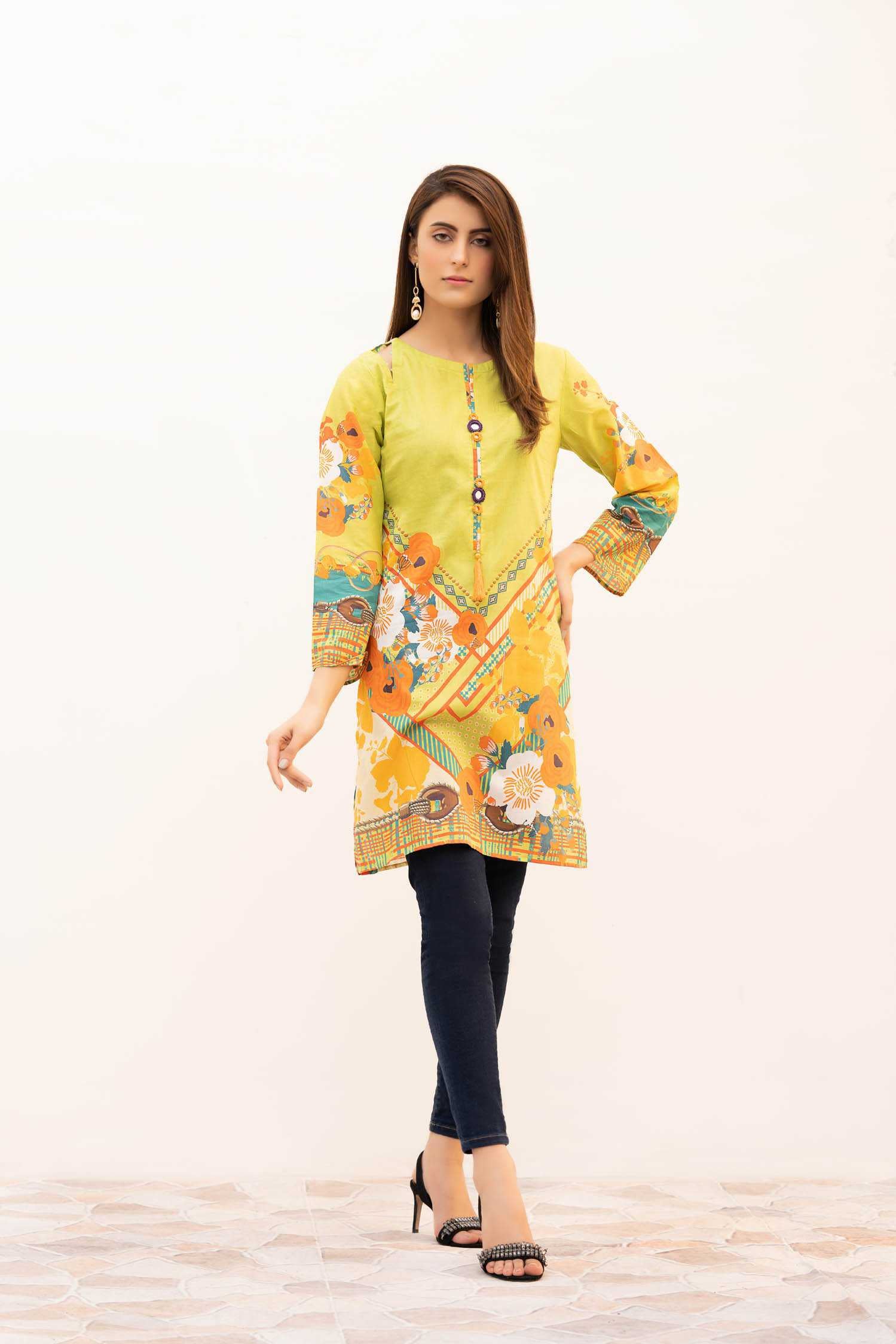 Adans Libas Rieka Digital Printed Stitched Lawn Kurti 2,021