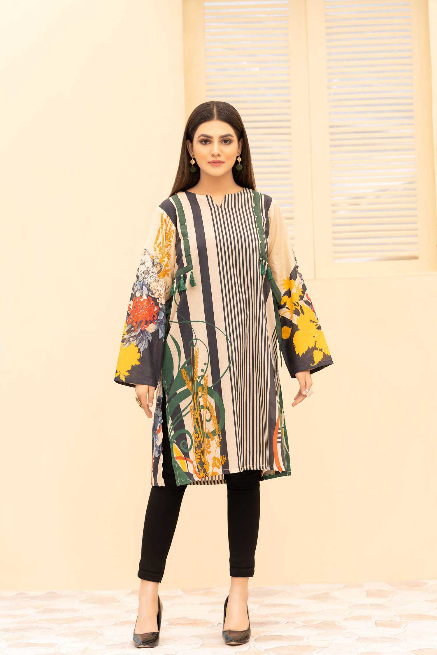 Adans Libas Seren Digital Printed Stitched Lawn Kurti 2,021