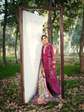 Maryam Hussain Fuschia Luxury Lawn 2022 Online Shopping