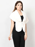 Limelight Folded Neck Fur Wrap CPS75-FRE-WHT 2019 | Limelight Sale 2020