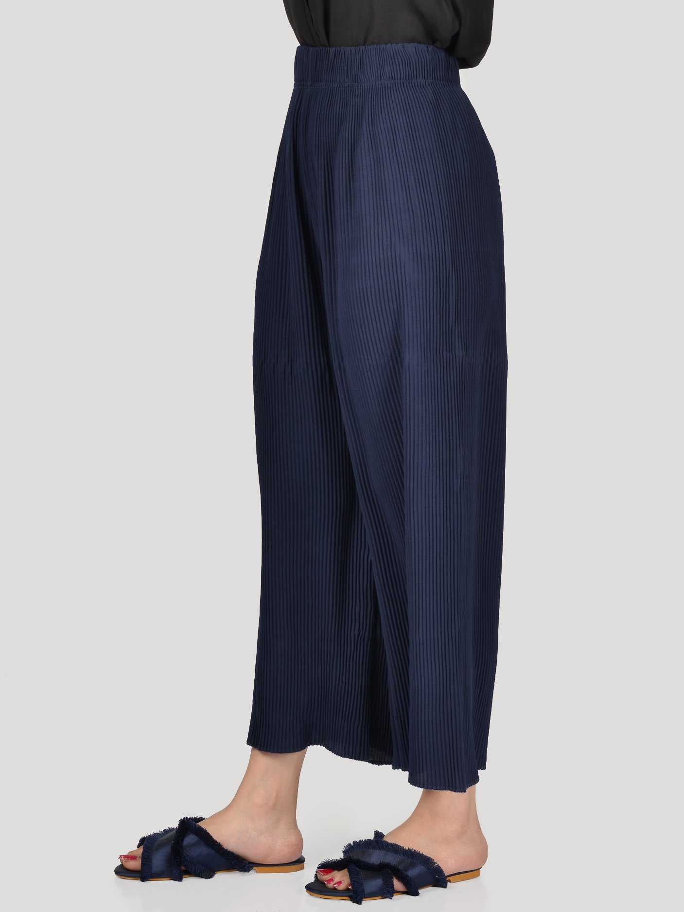 Limelight Pleated Wide-Leg Pants F1622-SML-BLU 2019 | Limelight Sale 2020