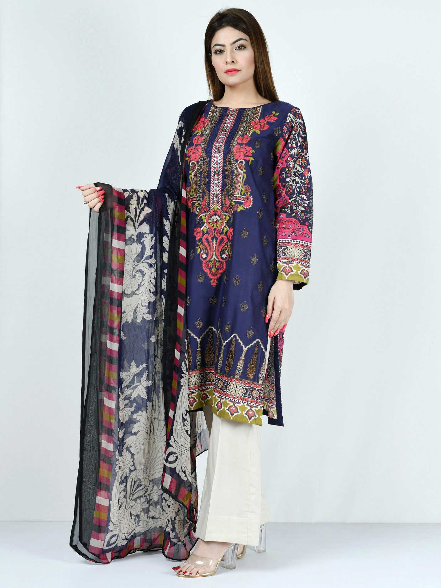 Limelight Embroidered Lawn Suit P2709-SLL-BLU 2019 | Limelight Sale 2020