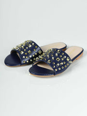 Limelight Studded Slides - Blue S0392-036-BLU 2019 | Limelight Sale 2020