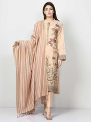 Limelight Embroidered Winter Cotton Suit P3001-BGE 2019 | Limelight Sale 2020