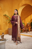 Dhanak DU3091 Maroon Cotton Jacquard 3pcs Luxury Eid Collection 2022 Online Shopping