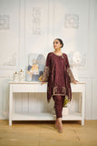 Dhanak DA 1613 Maroon Embroidered Kurta Eid Edits 2022 Online Shopping