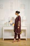 Dhanak DA 1613 Maroon Embroidered Kurta Eid Edits 2022 Online Shopping
