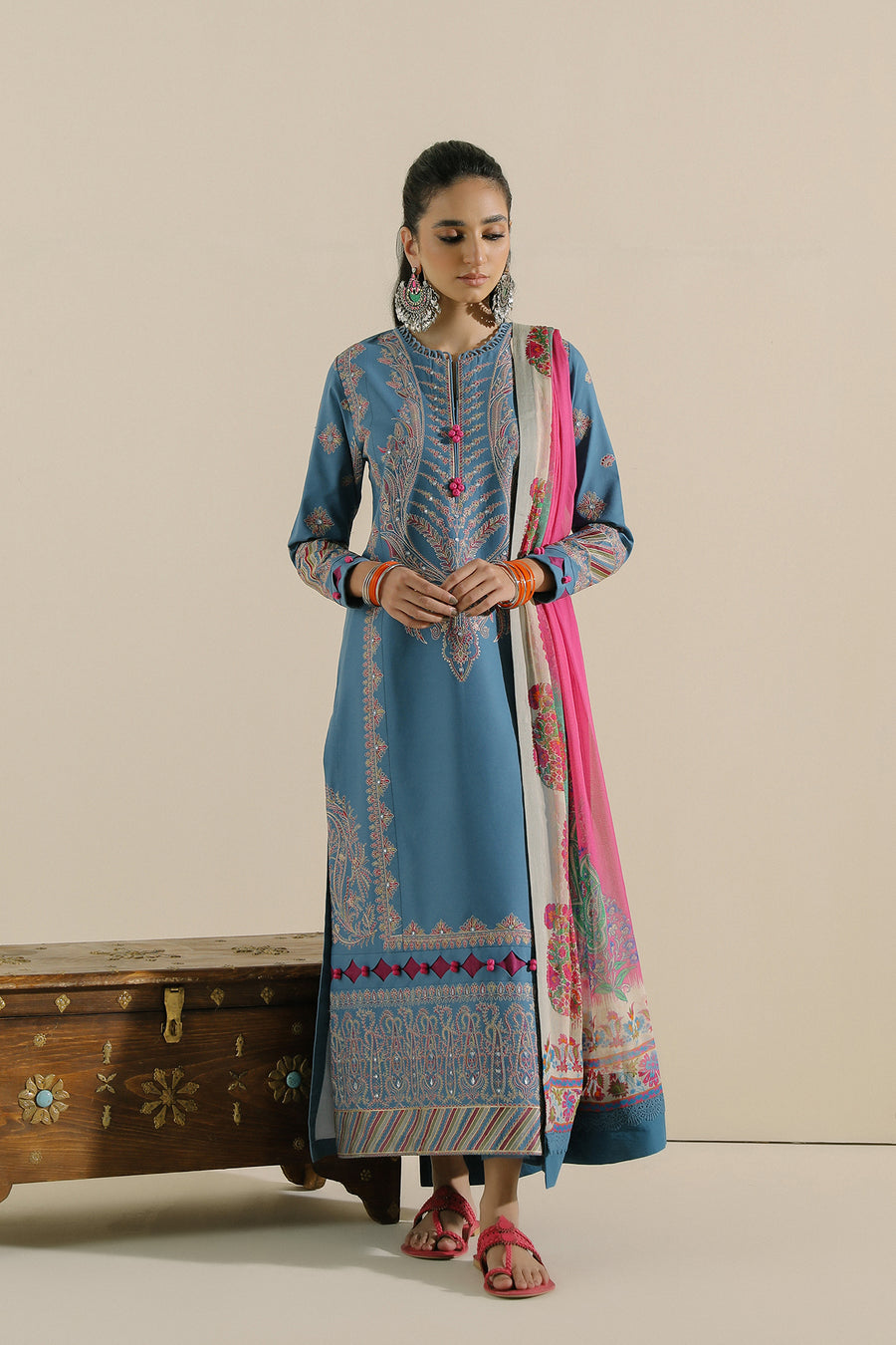 Ethnic Crème Julep (E0016/203/604) Chaap Summer Collection Vol II 2022 Online Shopping