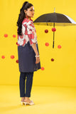 Nishat Linen Fs22-50 Red Mid Summer Pret 2022 Online Shopping