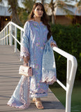 Farah Talib Aziz  Santorini Blue Luxury Lawn 2022 Online Shopping