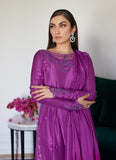 Farah Talib Aziz Tierra Muted Magenta Embroidered Raw Silk Kalidar With Dupatta Online Shopping