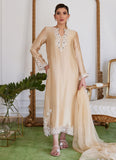 Farah Talib Aziz Melvina Champagne Beige Embroidered Shisha Silk Shirt With Dupatta Online Shopping