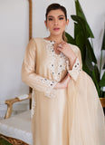Farah Talib Aziz Melvina Champagne Beige Embroidered Shisha Silk Shirt With Dupatta Online Shopping