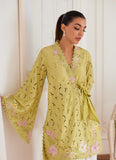 Farah Talib Aziz Abigail Kiwi Embroidered Raw Silk Schiffli Kimono Wrap Online Shopping