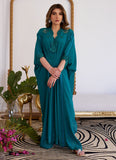 Farah Talib Aziz Emmeline Emerald Crepe Kaftan Online Shopping