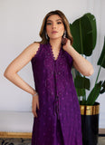 Farah Talib Aziz Violette Wild Berry Ombre Embroidered Raw Silk Shirt Online Shopping