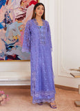 Farah Talib Aziz Evanthia Periwinkle Rawsilk Schiffli Long Shirt Online Shopping