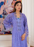 Farah Talib Aziz Evanthia Periwinkle Rawsilk Schiffli Long Shirt Online Shopping